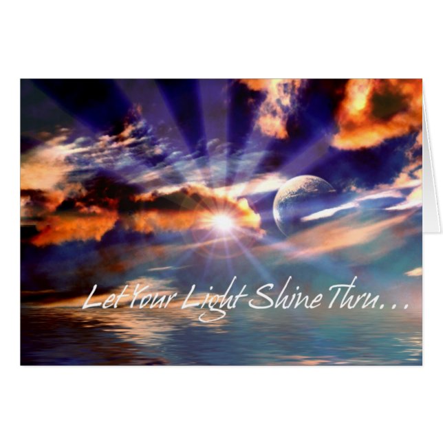 Släpp ljuset. hälsningskort (Framsidan Horizontal)