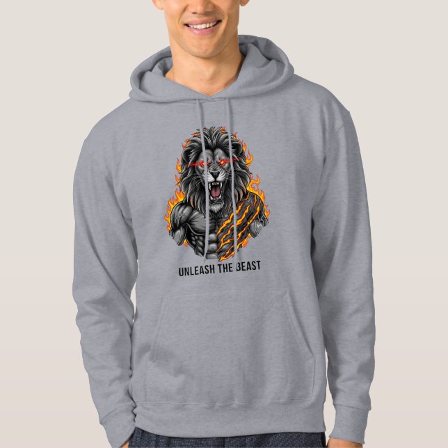 Släpp loss Beasten: Legenden för Warrior Lejon Hoodie (Framsida)