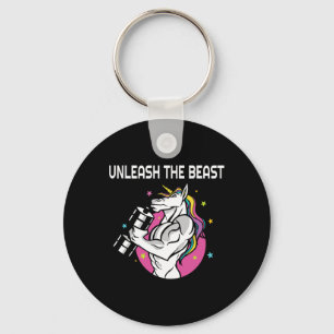 Släpp loss Beasten - Unicorn Gym Råtta Magic Gnist Nyckelring