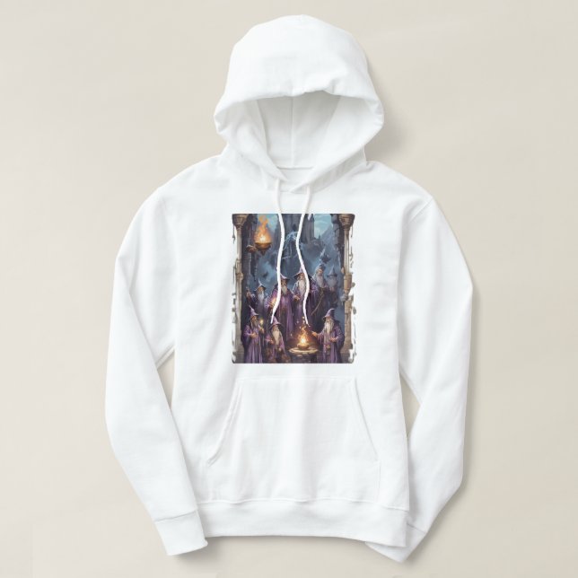 Släpp loss den tidslösa kraften i Old school Bläck Hoodie (Design framsida)