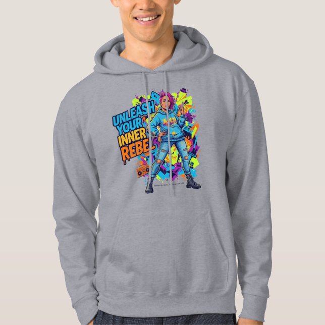Släpp loss din inre rebell - hoodie -  (Framsida)