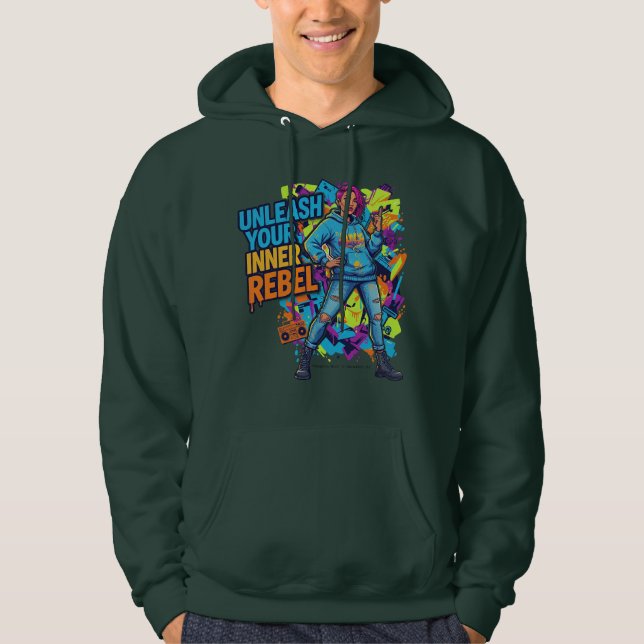 Släpp loss din inre rebell - Hoodie -  (Framsida)