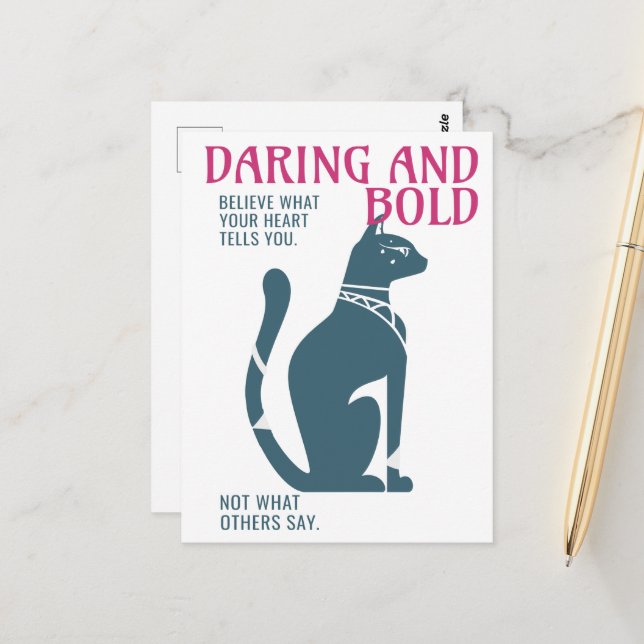 Släpp loss din inre roll och tro på dig vykort (Fram/Back In Situ)