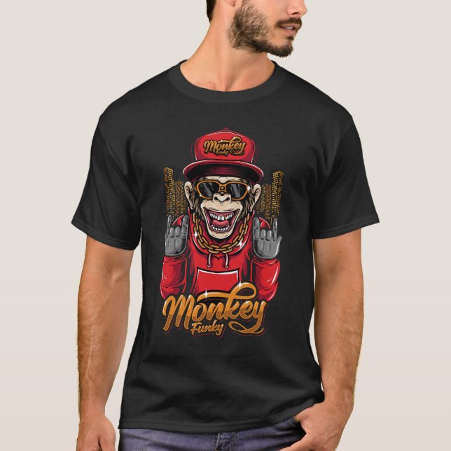 Släpp loss din kreativitet med Crazy Monkey-design T Shirt (Framsida)