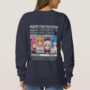 Släpp Loss Din Sanna Kraft Anime Team Poster Desig T Shirt