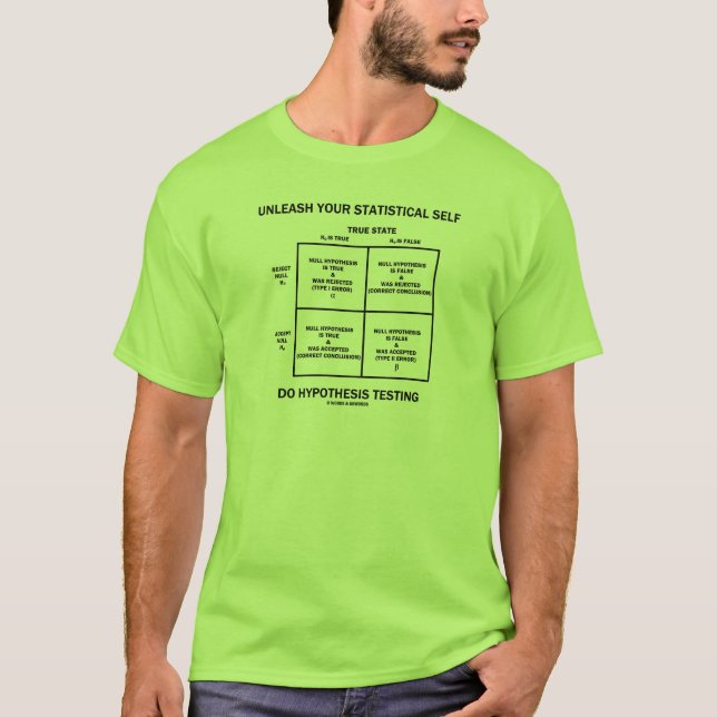 Släpp loss din självtest för statistiska självtest tee shirt (Framsida)