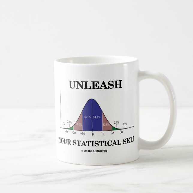 Släpp loss ditt statistiska egenvärde (Bell Curve  Kaffemugg (Höger)