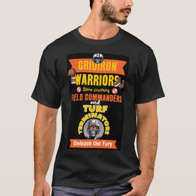 Släpp loss Gridron-beastarna: Anpassa baksidan T Shirt (Framsida)