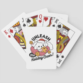 Släpp loss Helgdag Cheer - Tjud Hund jul Casinokort