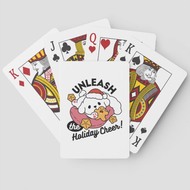 Släpp loss Helgdag Cheer - Tjud Hund jul Casinokort (Baksidan)