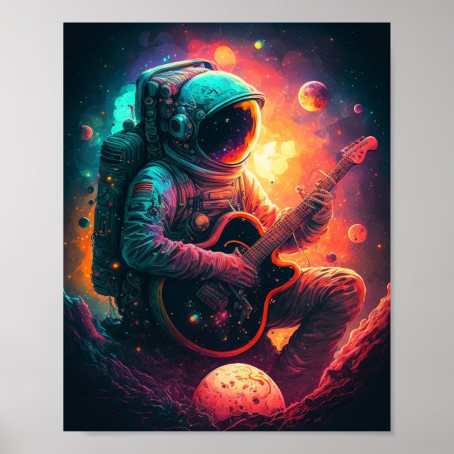 Släpp loss Kreativet sida med Astronaut Poster (Framsidan)