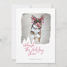 Släpp loss Roligten Pet Photo Reindeer Julkort