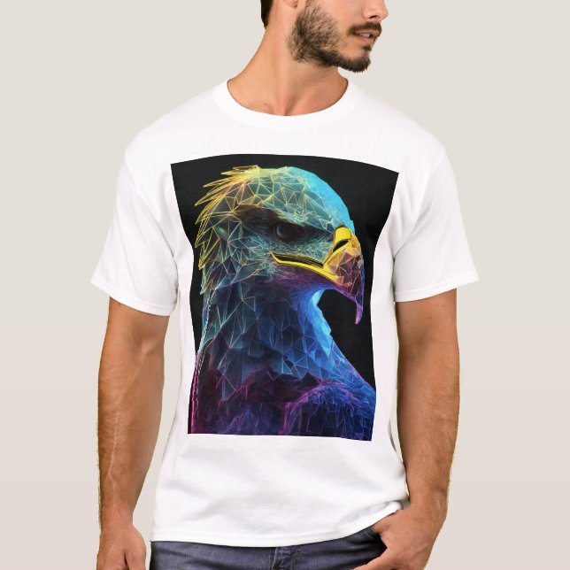 "Släpp loss Vilden sida: Fierce Crystal Eagle T Shirt (Framsida)