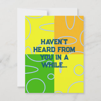 Släpp mig en Roligt för radbyte med fyra cirklar Vykort