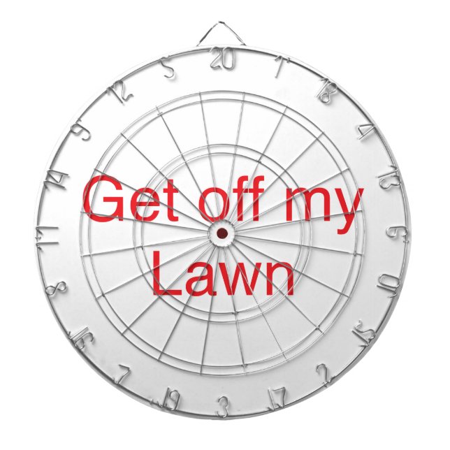 Släpp min Gräsmatta Darttavla (Framsidan)