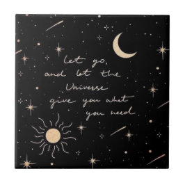 Släpp och låt universum gå kakelplatta