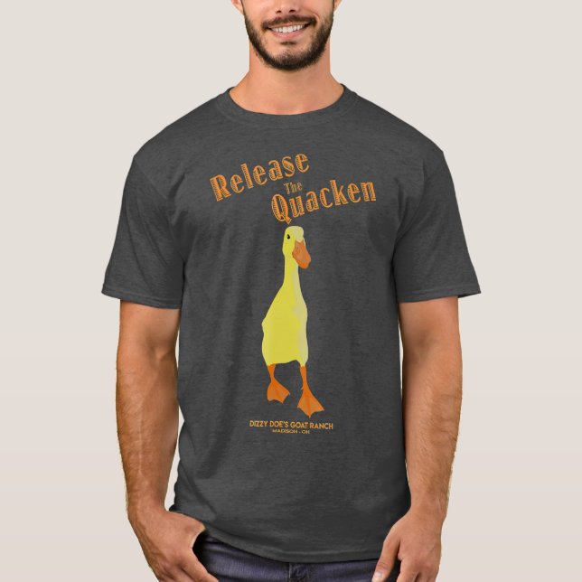 Släpp Quacken Anka Springer Anka T Shirt (Framsida)
