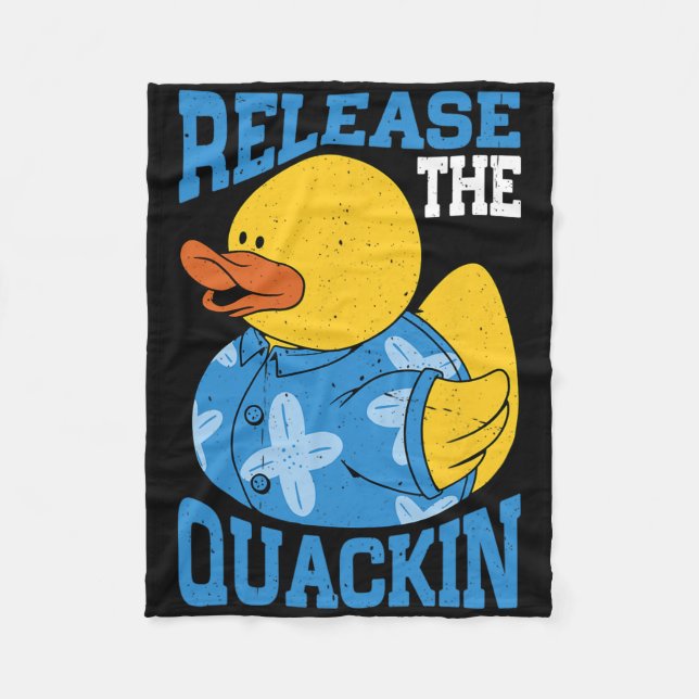 Släpp Quackin Gym Bodybuilding Fleecefilt (Framsidan)