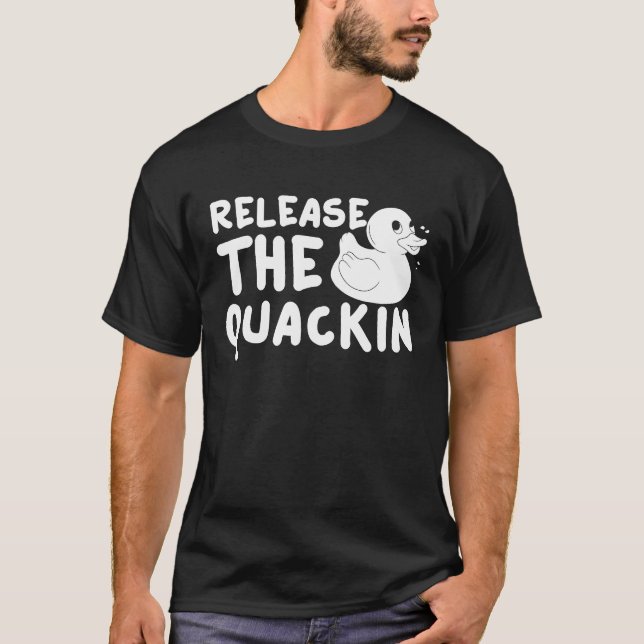 Släpp Quackin Rubber Anka Giant Shower T Shirt (Framsida)