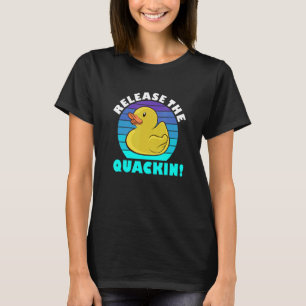Släpp Quacking Gult Rubber Anka Design T Shirt