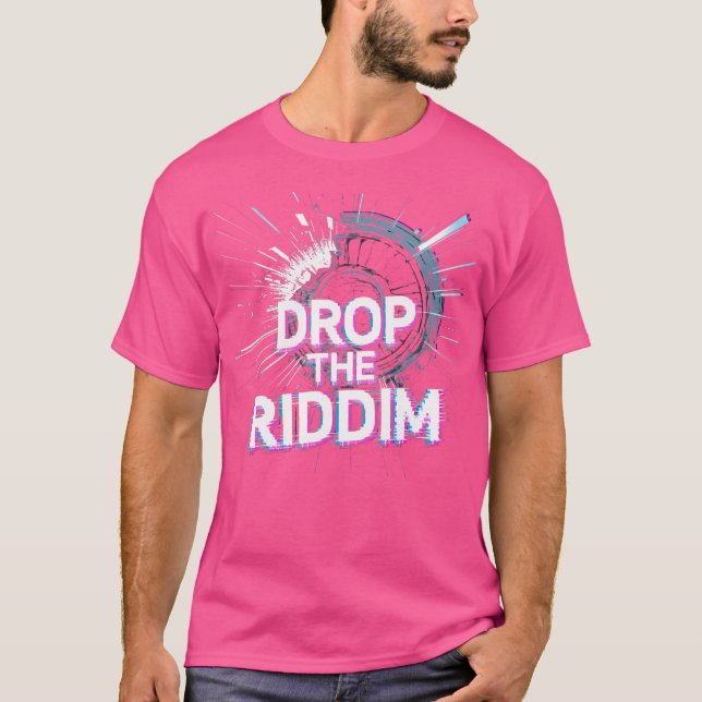 Släpp Riddim Dubstep Rave Music Aesthetic Retro T Shirt (Framsida)