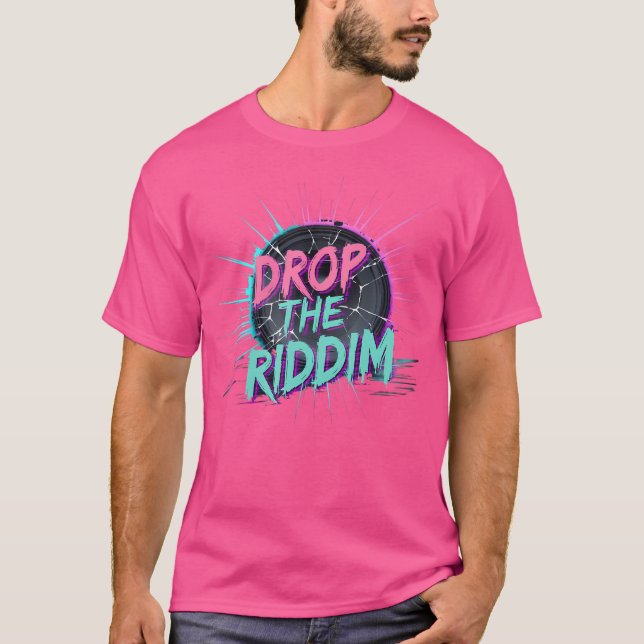 Släpp Riddim Dubstep Rave Music Aesthetic Retro T Shirt (Framsida)