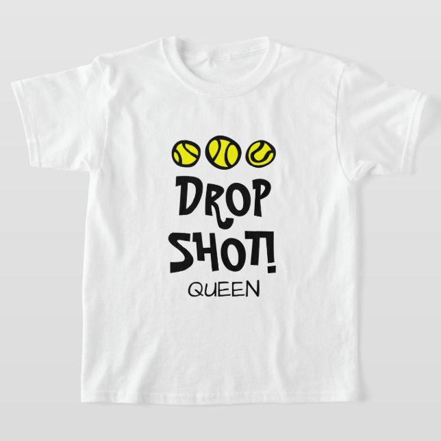 Släpp Shot Queen Funny Barn tennis t shirt (Laydown)