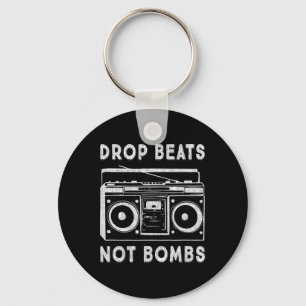 Släpp slag inte bomber mot krig Boombox Music Peac Nyckelring