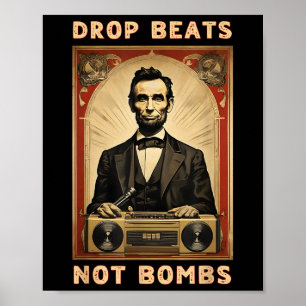 Släpp slag, inte bomber mot krig poster