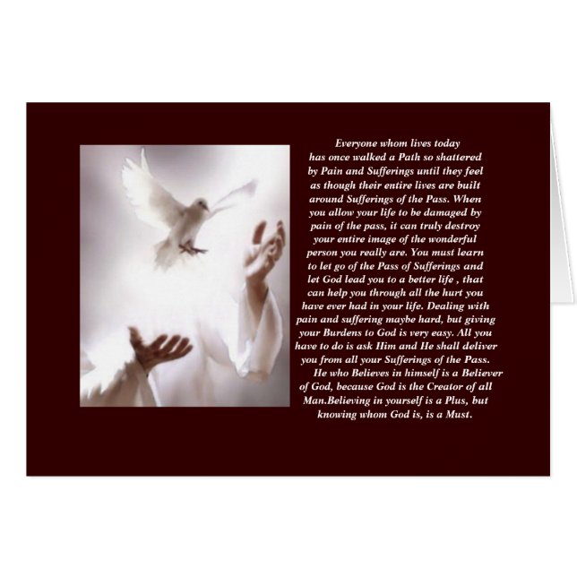 Släpp taget hälsningskort (Framsidan Horizontal)