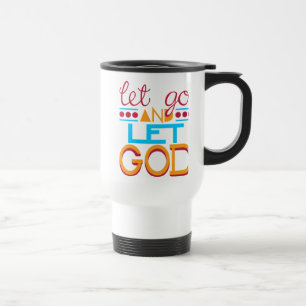 Släpp Taget Och Lita På GUD (Originaltypografi) Resemugg