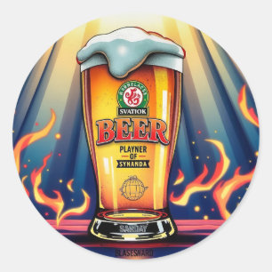 Släpp upp Flavor: Svatyok Beer - Synanspelaren Runt Klistermärke