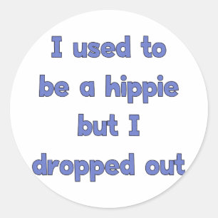 Släpp ut Hippie Runt Klistermärke