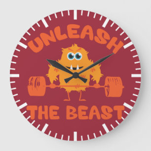 Släppa loss beastidrottshallmotivationen stor klocka