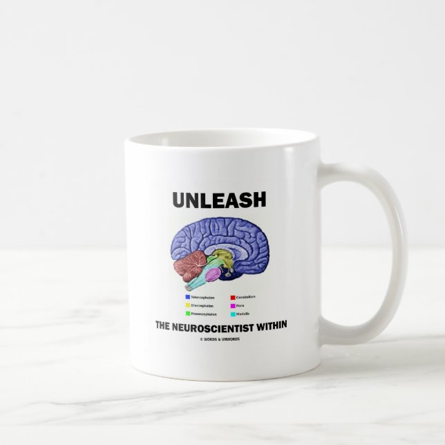 Släppa loss neuroscientisten inom (hjärnanatomi) kaffemugg (Höger)