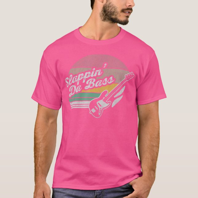 Slappin' Da Bass Basgitarr T Shirt (Framsida)