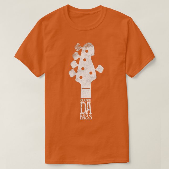 Slappin Da Bass Guitar Player Design 6 T Shirt (Design framsida)