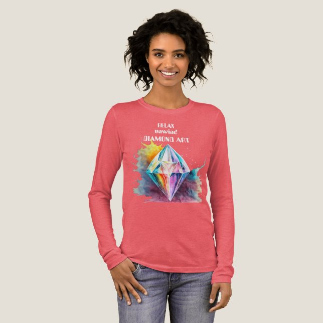 Slappna av avslappnad diamantkonst t shirt (Hel framsida)