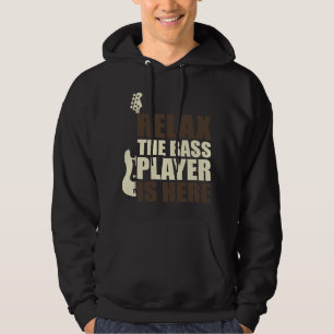 Slappna av Bass Player är här Bass Guitar 2 Hoodie