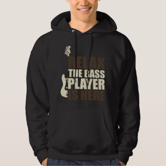 Slappna av Bass Player är här Bass Guitar 2 Hoodie