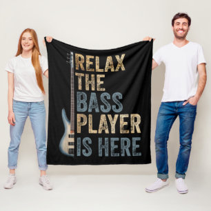 Slappna av Bass Player är här Guitarist Instrument Fleecefilt