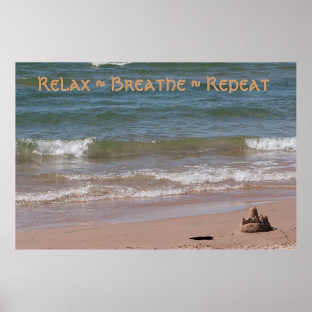 Slappna av ~ Breathe ~ Repeat Poster (Framsidan)
