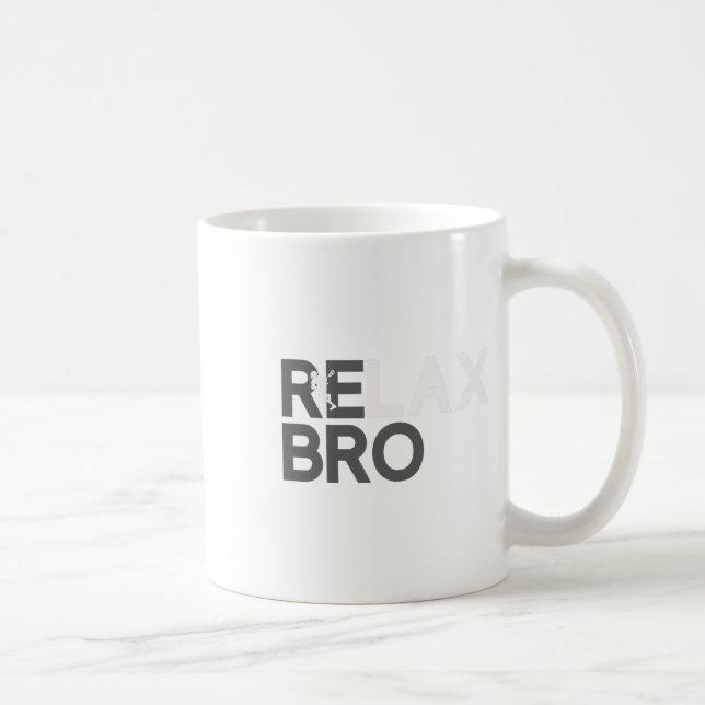 Slappna av Bro Funny Lacrosse Player Lax Älskare J Kaffemugg (Höger)