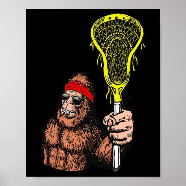Slappna av, Bro! Funny Sasquatch Lax Bigfoot Lacro Poster (Framsidan)