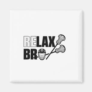 Slappna av Bro Lacrosse Player Lax Tonåring Boys M Magnet