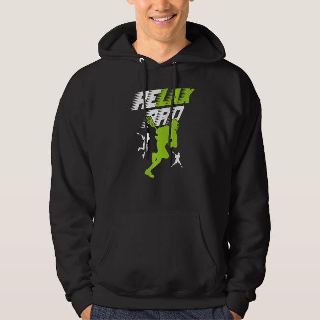 Slappna av Bro Lacrosse Sport Team Game Highschool Hoodie (Framsida)
