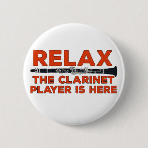 Slappna av Clarinet Player är här Knapp
