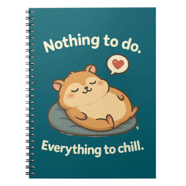 Slappna av - Cute Hamster Journal Anteckningsbok (Framsidan)