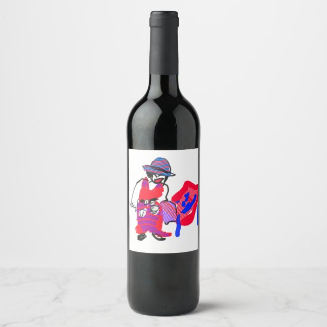 Slappna av den 4 juli vinflaska etikett (Framsida)