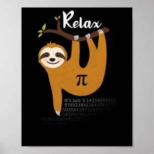 Slappna av, det är bara Pi 3,14 Långsamt Pi Day Ma Poster
